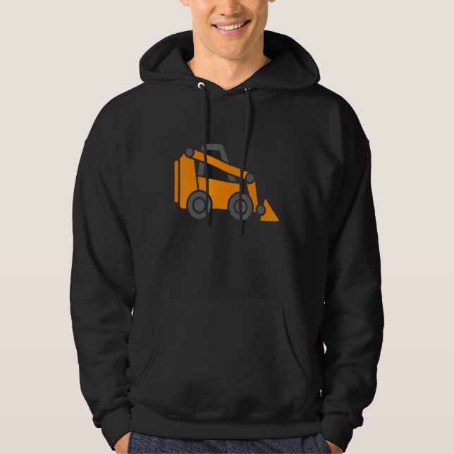 Little Worker Construction Skid Steer Loader Tract Hoodie (Vorderseite)