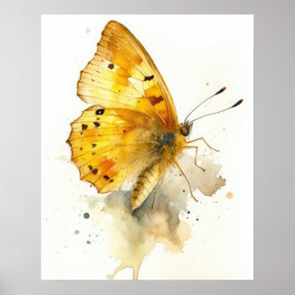 Little Yellow Butterfly Art Print Poster