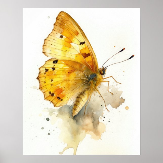 Little Yellow Butterfly Art Print Poster (Vorne)