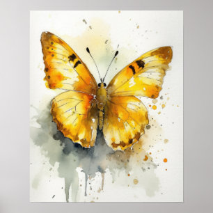 Little Yellow Butterfly Art Print Poster