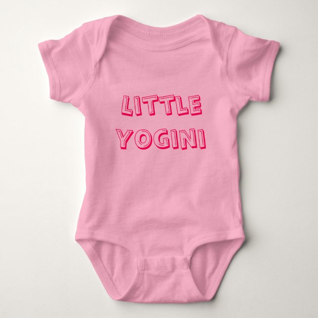 Little Yogini - Baby Yoga Bekleidung Baby Strampler (Vorderseite)