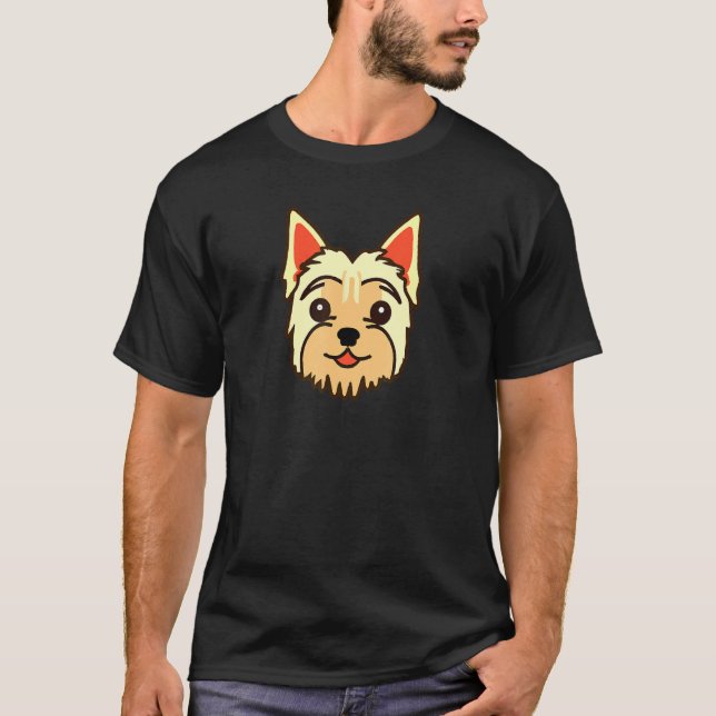 Little Yorkshire Terrier Dog Yorkie Retro T-Shirt (Vorderseite)