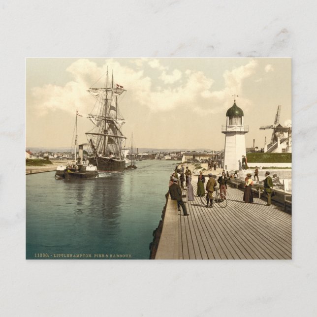 Littlehampton Pier and Harbour, England Postkarte (Vorderseite)