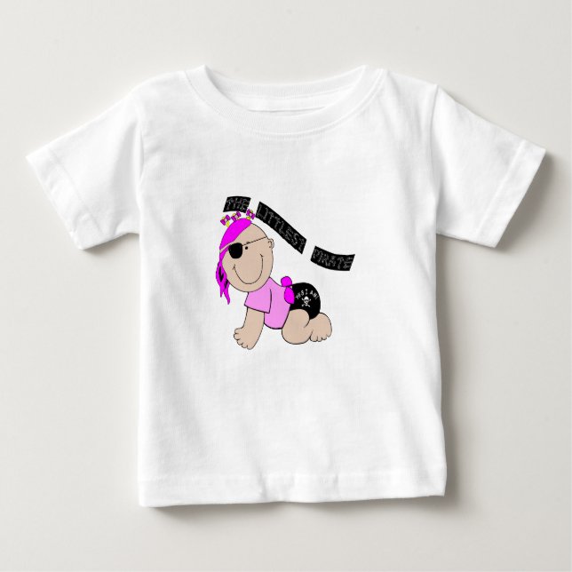 Littlest Pirate (Girl) Säugling T - Shirt (Vorderseite)