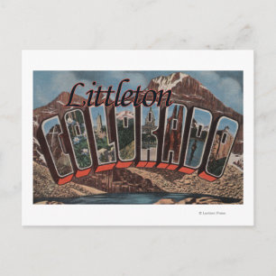 Littleton, Colorado - Große Buchstabenszenen Postkarte