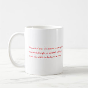 Lituanische Wappen-Vytis-Kaffee/Tee-Tasse Kaffeetasse