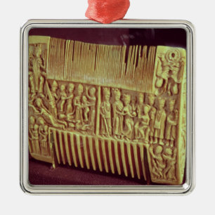 Liturgischer Kamm, Schule von St Albans, c.1120 Silbernes Ornament