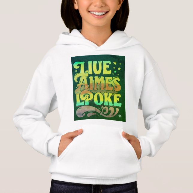 "LIUE AIMES LPOKE Slogan Girls' Pullover Hoodie" (Vorderseite)