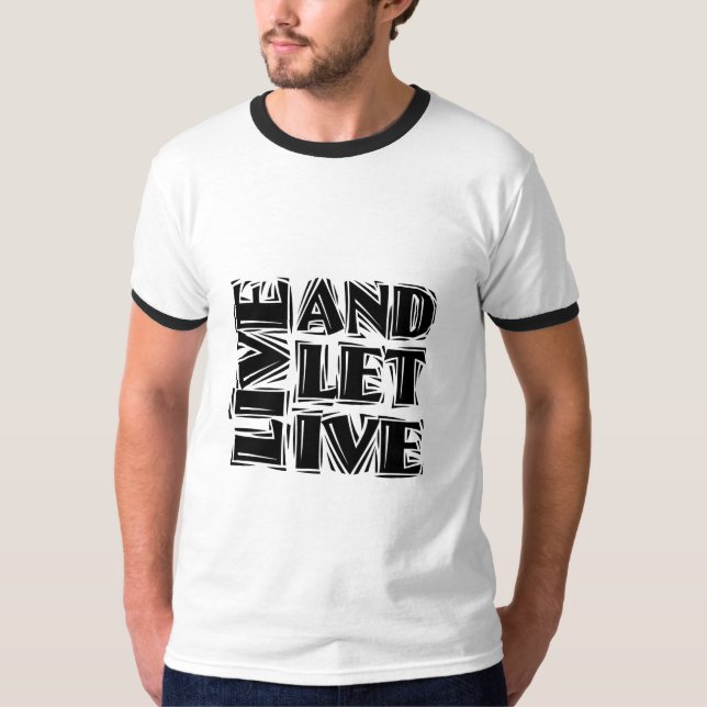 Live-12-Step-Erholung-Slogan-Angebot Gelassen T-Shirt (Vorderseite)