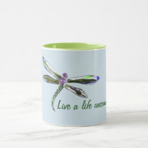 Live a Life Uncommon - Dragonfly-Tasse Tasse