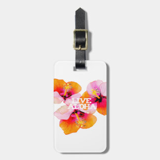 Live Aloha Tropical Hibiscus Wedding Favor Hawaii  Gepäckanhänger
