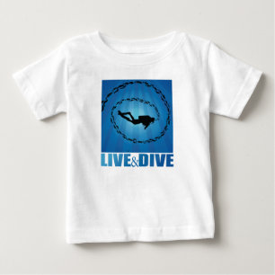 Live and Dive Scuba Diver Baby T-shirt