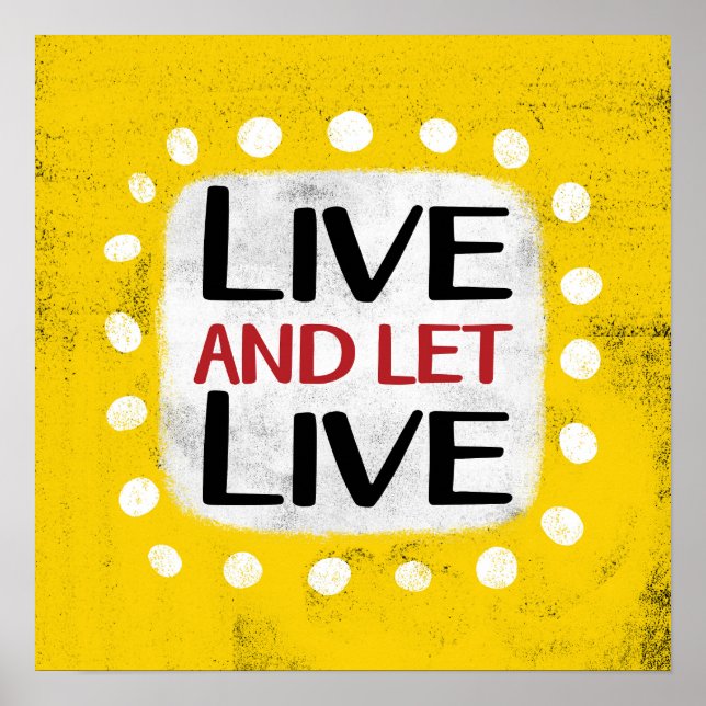 Live and Lass Poster Wall Art (Vorne)