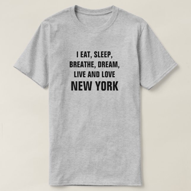 Live and Liebe New York T - Shirt (Design vorne)