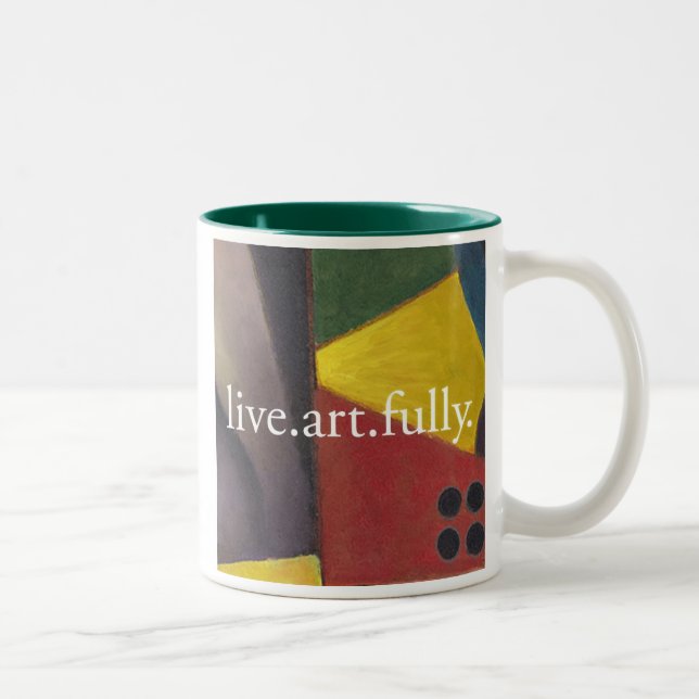 live.art.fully Kaffee-Tasse Zweifarbige Tasse (Rechts)