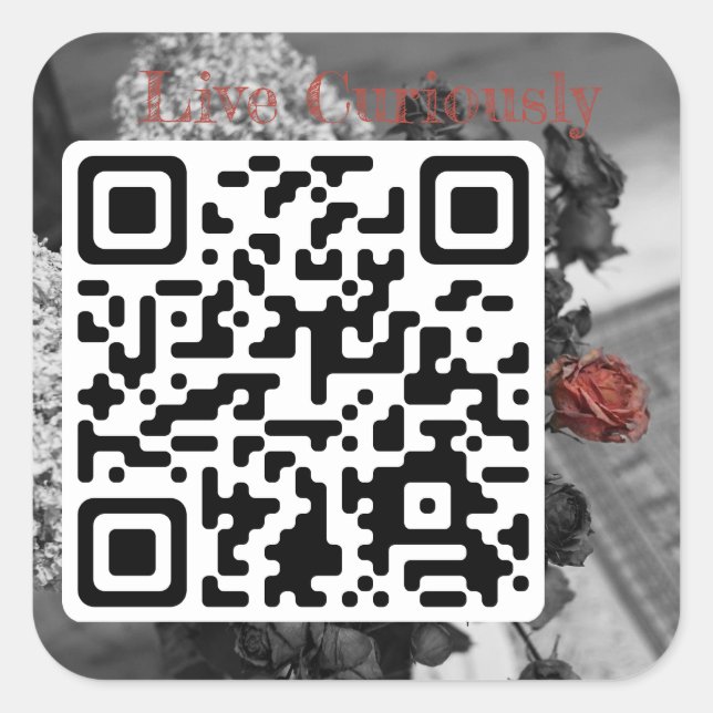 Live-Aufkleber Quadratischer Aufkleber (Vorderseite)