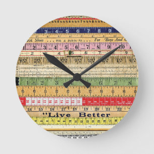 LIVE BETTER RULERS RULES COLORFUL SCRAPBOOKING DIG RUNDE WANDUHR