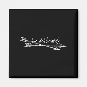 Live bewusst Thoreau Zitat Motivation Spiritu Magnet