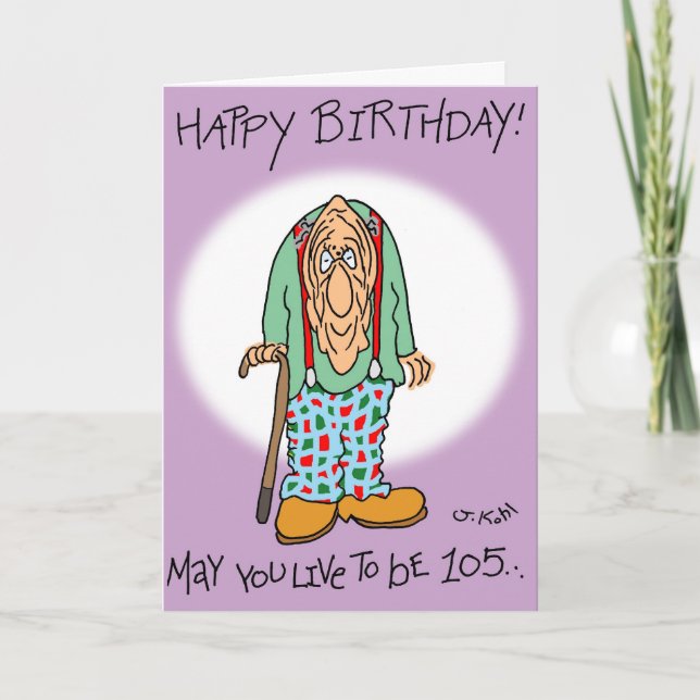 Live bis 105 karte (Vorderseite)