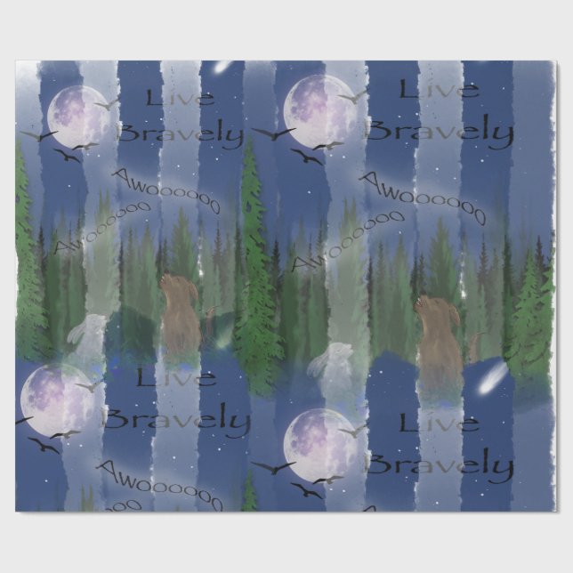 live bravely geschenkpapier (Flach)