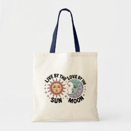 Live by the Sun Love by the Moon Retro Tote Bag Tragetasche