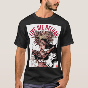 Live Die Reload Art Black T - Shirt