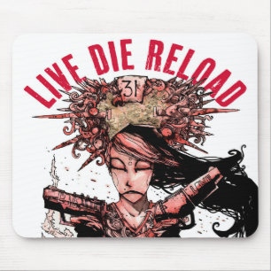 Live Die Reload mouse pad Mousepad