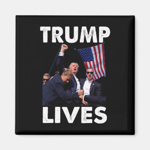 Live Donald Trump Tasse Shot - Nie übergeben Magnet