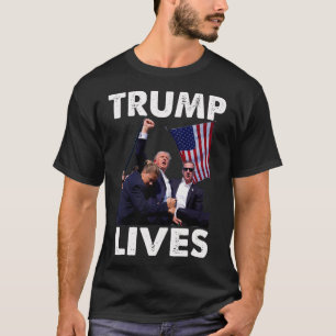Live Donald Trump Tasse Shot - Nie übergeben T-Shirt