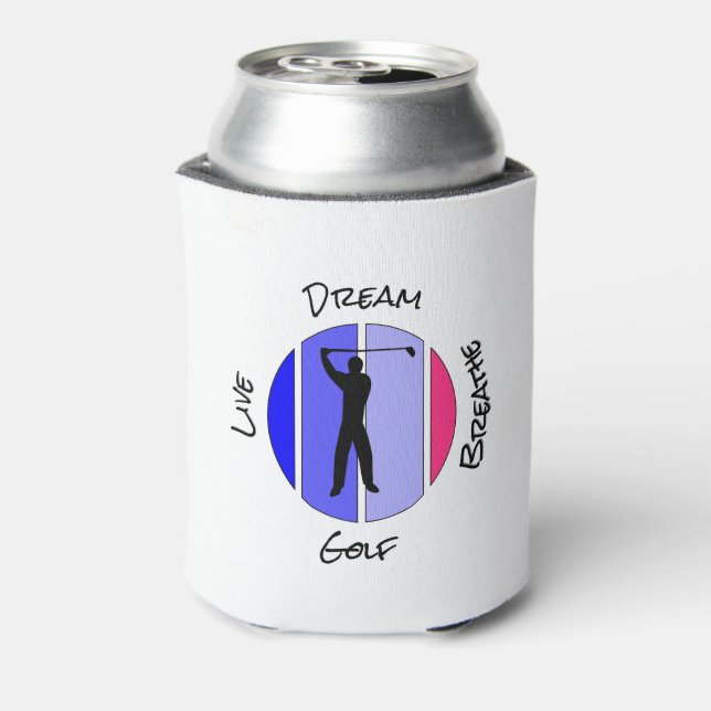 Live, dream, breathe golf dosenkühler (Kanne Rückseite)