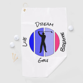Live, dream, breathe golf golfhandtuch