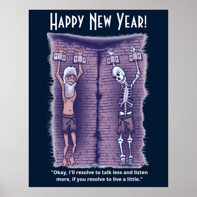 Live ein wenig dunkles Blau Poster (Vorne)