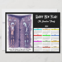 Live ein wenig New Year Holiday Calendar Card