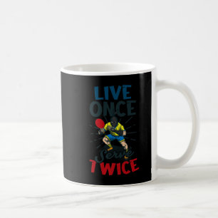 Live einmal servieren zweimal Design Tischtennis Kaffeetasse