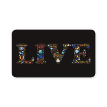 Live - Farbenfrohe Word Art Business Card für Trai