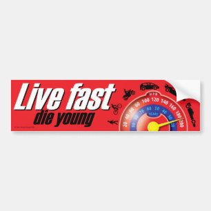 Live Fast Die Young Autoaufkleber