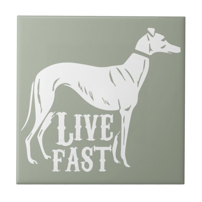 Live Fast Fliese (Vorderseite)
