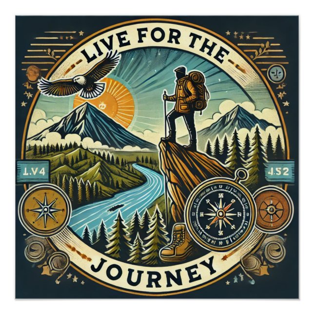 "Live for Journey" Glossy Poster (Vorderseite)