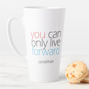 Live Forward Motivation Zitat zur Typografie Co Milchtasse