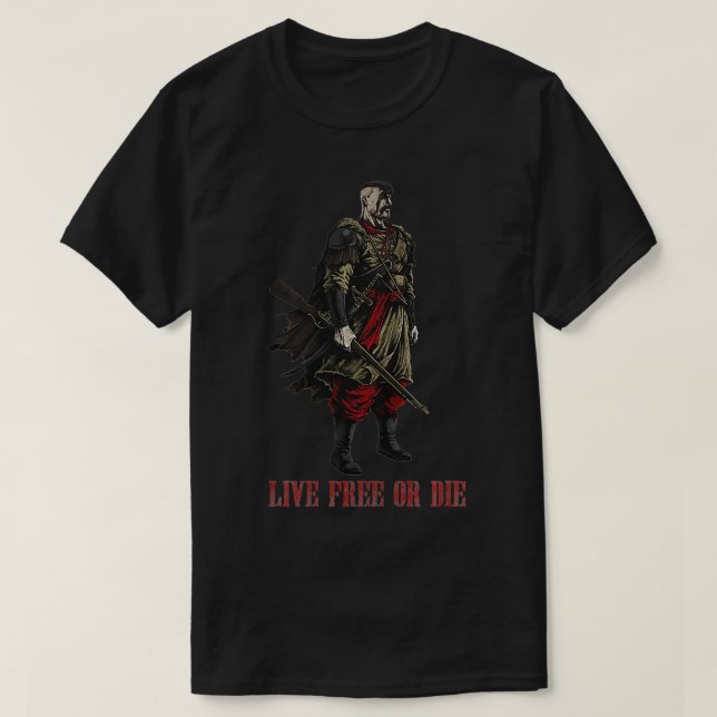 Live-Free oder die Cossack-Krieger Premium T-Shirt (Design vorne)