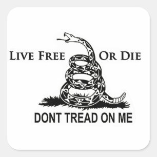 Live free oder Die mir nicht treu - New Hampshire Quadratischer Aufkleber