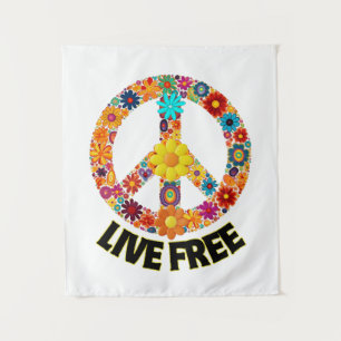 Live Free.w Wandteppich