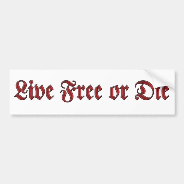 Live-frei oder Die Autoaufkleber (Vorne)