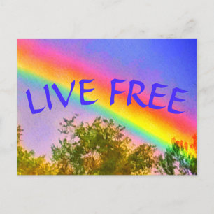 LIVE FREIRAINBOW Postkarte