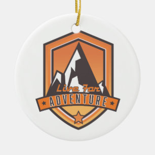 Live für Abenteuer Keramik Ornament