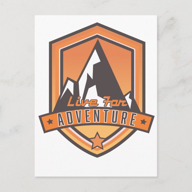 Live für Abenteuer Postkarte (Vorderseite)