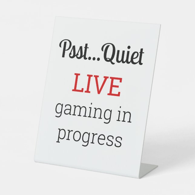 Live Gaming In Progress Sockelschild (Vorderseite)