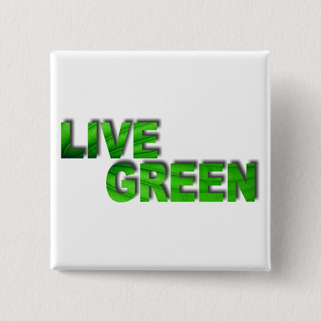 Live Green Button (Vorderseite)