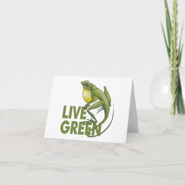 Live Green Feiertagskarte (Vorderseite)