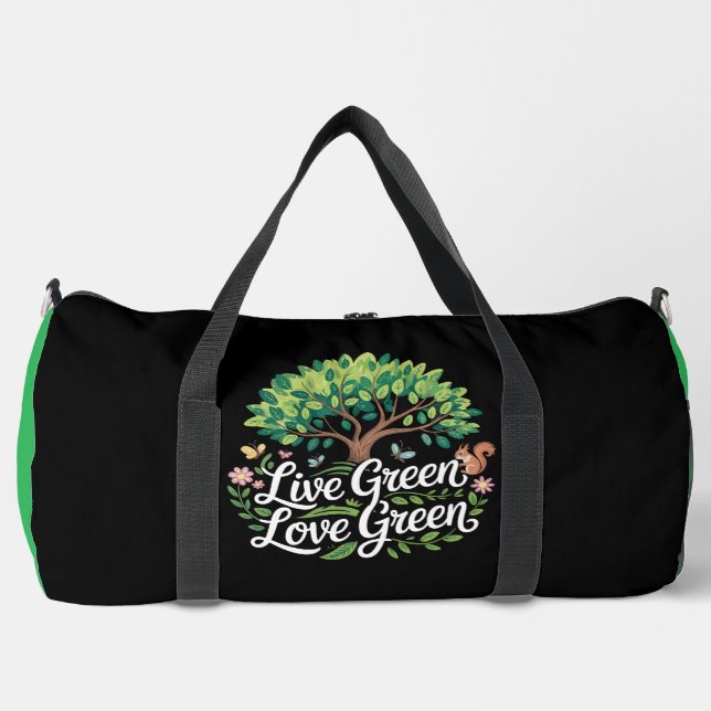  Live Green Love Green Tee Duffle Bag (Vorderseite)